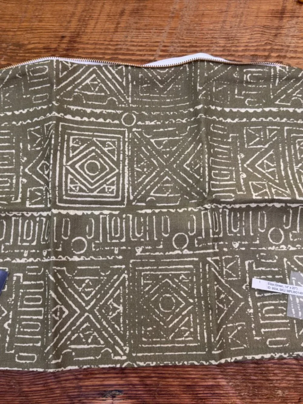 McGee and Co Olive Linen Pillow Cover